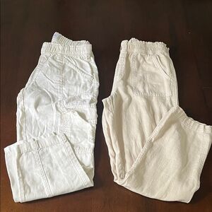 Old Navy and Target Girls Pulled Pants Large  Casual Pants - White and Cream